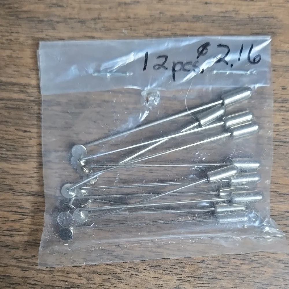 Metal Lapel Stick Pin/Brooch Bases (192 pc) - Picture 6 of 7